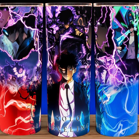 Glow in the Dark Solo Leveling Sung Jin Woo Anime Collection Cup Mug Tumbler - Picture 2 of 4